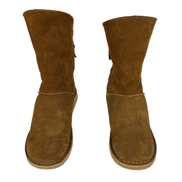 RJS Fuzzies Trixie Brown Sheepskin Ankle Boots Size 7 - Picture 7 of 14